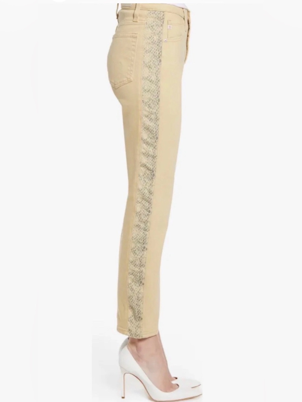 AG Adriano Goldschmied Isabelle Side Panel Ankle Skinny Jeans, Fresh Sand, 32
